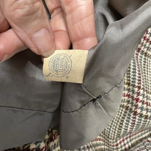 Koret Vintage Maxi Skirt Flare Plaid Wool Blend Academia Old Money Regency 26" - Picture 13 of 16